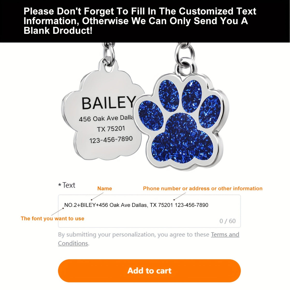 Engraved Pet ID Tag for Dogs and Cats, Personalized Name and Phone Number Identification in Blue or Pink for Daily Walks and Travel
