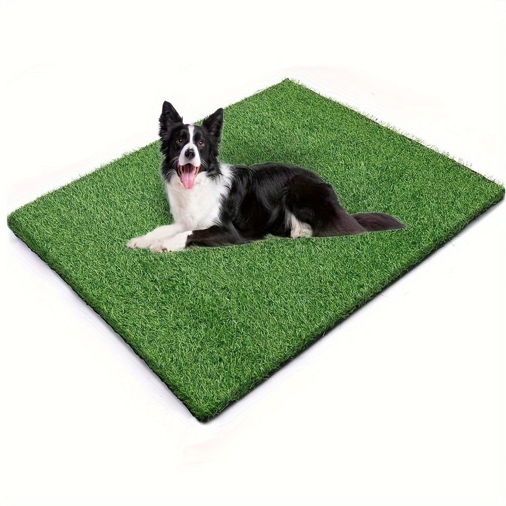 Dog Potty Grass Pad with Drainage Holes, Washable Artificial Turf for Indoor and Outdoor Puppy Training, 39 x 24.4 Inch or Smaller 2-Pack Options