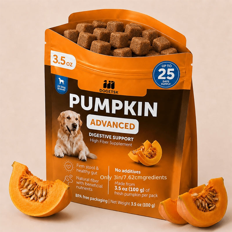 Pumpkin Fiber Supplement for Dogs, 3.5 oz (100g) Digestive Care Supplement for Canine Feeding Routines and Everyday Nutritional Support