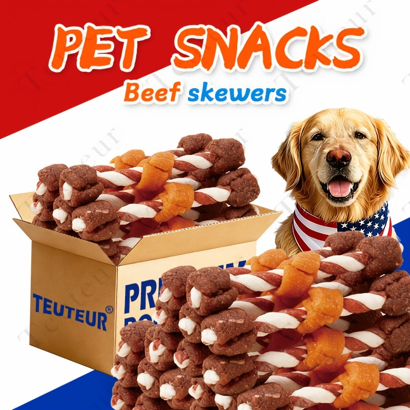 Dog Chew Snack Mix, 150g Happy Snack Selection with Chicken, Duck, Liver and Beef Jerky Flavor Labels for Supervised Treat Time and Dog Gift Baskets