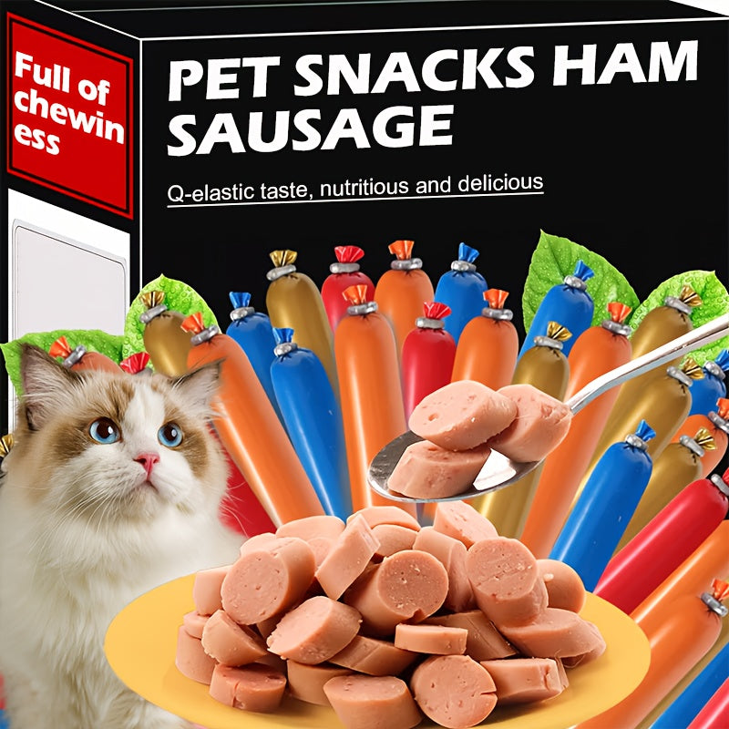 Cat Sausage Treats, Soft Snack Sticks in 16 or 32 Count Packs for Training Rewards and Bonding, Plus Chicken Duck Beef Fish Mixed Flavor Option