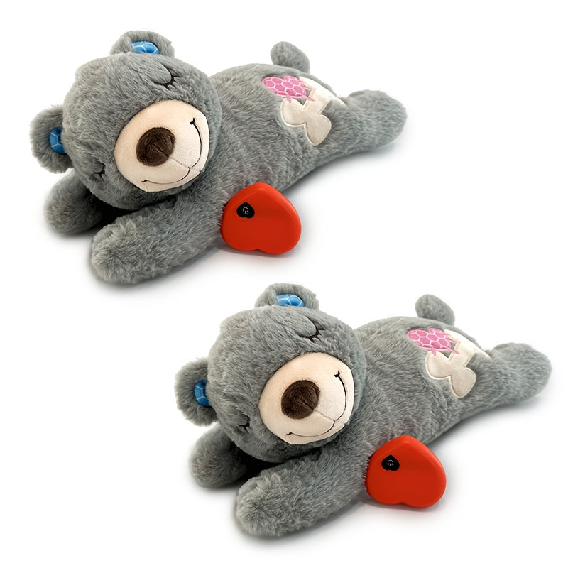 Heartbeat Puppy Toy, Soft Plush Cuddle Companion for Dogs and Kittens, Dog, Cat and Bear Styles with Single or Two-Piece Options, Batteries Not Included