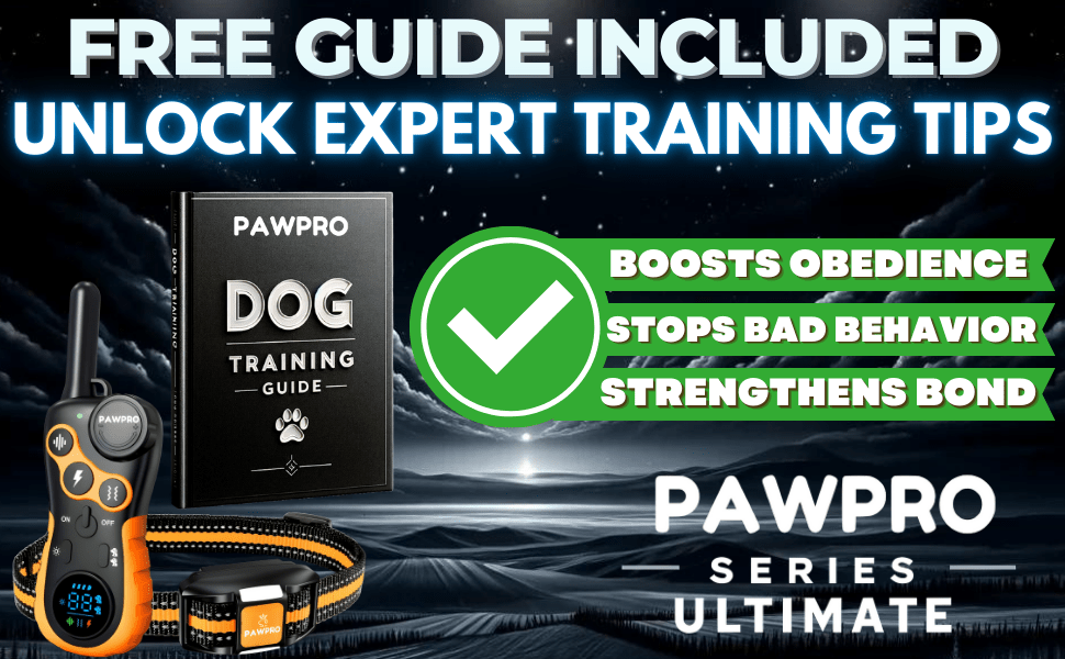 Long Range Dog Training Collar with Remote, PAWPRO Listed 4-Mile Range, 124 Adjustable Levels, Beep, Vibration, Static and Night-Light Modes