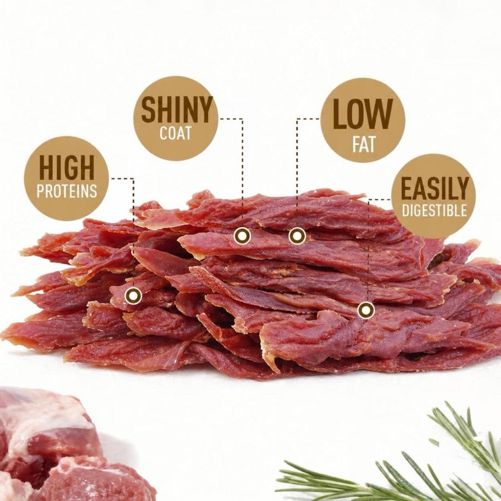 Duck Dog Treats 200g, Dehydrated Duck Jerky Strips for Small and Large Dogs, Meat Snack Sticks for Training Rewards and Everyday Treat Time