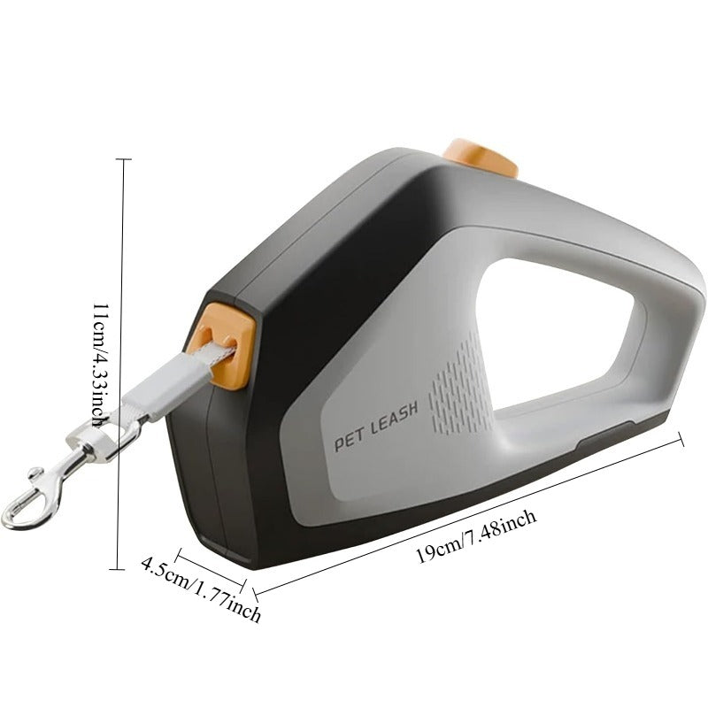 Heavy Duty Retractable Dog Leash for Large Dogs up to 110 lbs, Durable Nylon Walking Lead with One-Hand Brake, Pause and Lock Control