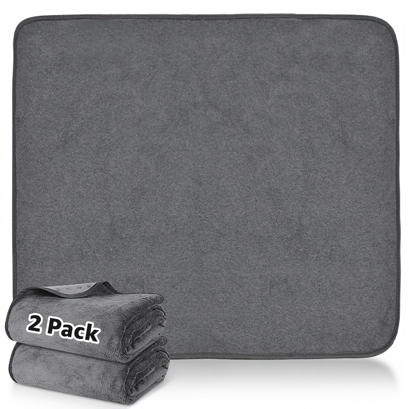 Washable Dog Pee Pads 2 Pack with Coral Fleece Surface, Reusable Leak-Proof Non-Slip Puppy Training and Whelping Mats in Five Sizes