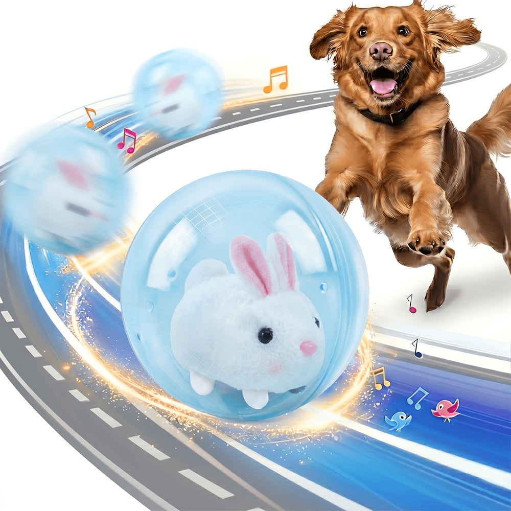 Rechargeable Dog Chase Toy with Obstacle-Avoiding Play, Blue or Pink Mouse and Rabbit Options for Small and Medium Dogs, Supervised Interactive Pet Play