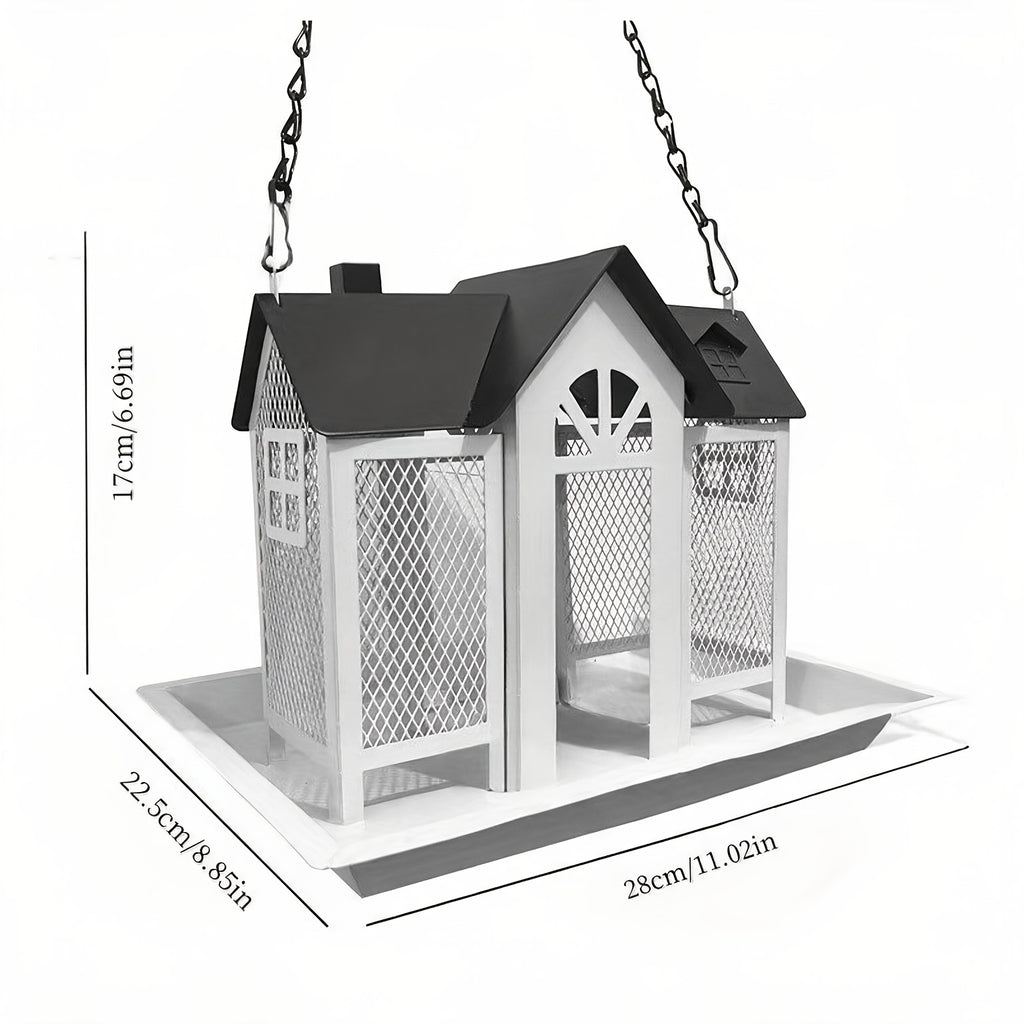 Metal Mesh Bird Feeder for Outdoors, Hanging Wild Bird Feeding Station for Backyard and Garden Birdwatching, Four Color Options for Bird Lover Gifts