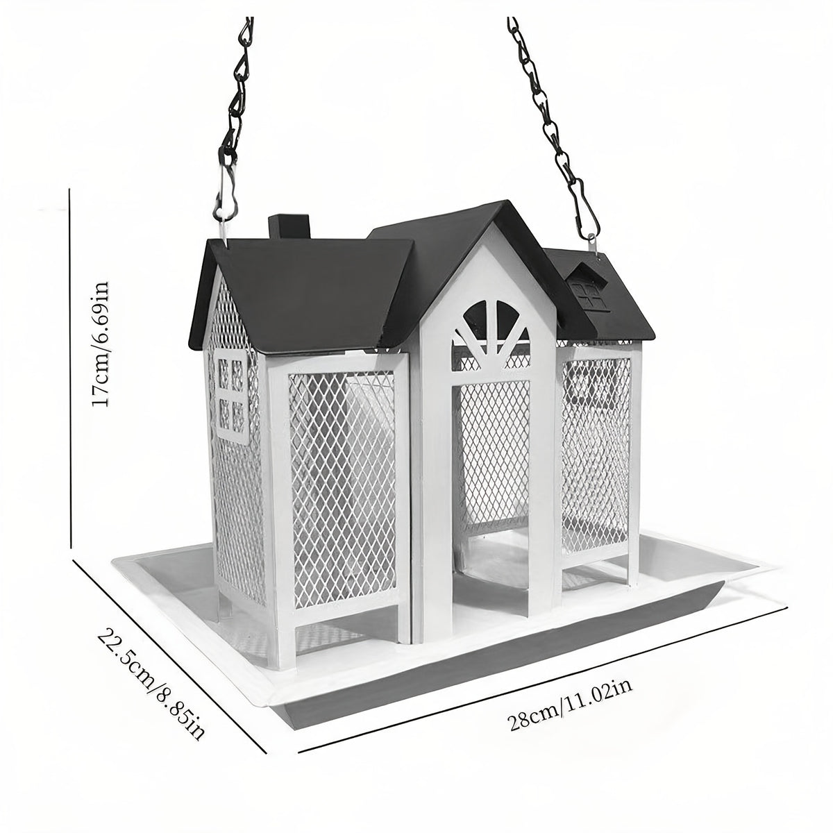 Metal Mesh Bird Feeder for Outdoors, Hanging Wild Bird Feeding Station for Backyard and Garden Birdwatching, Four Color Options for Bird Lover Gifts