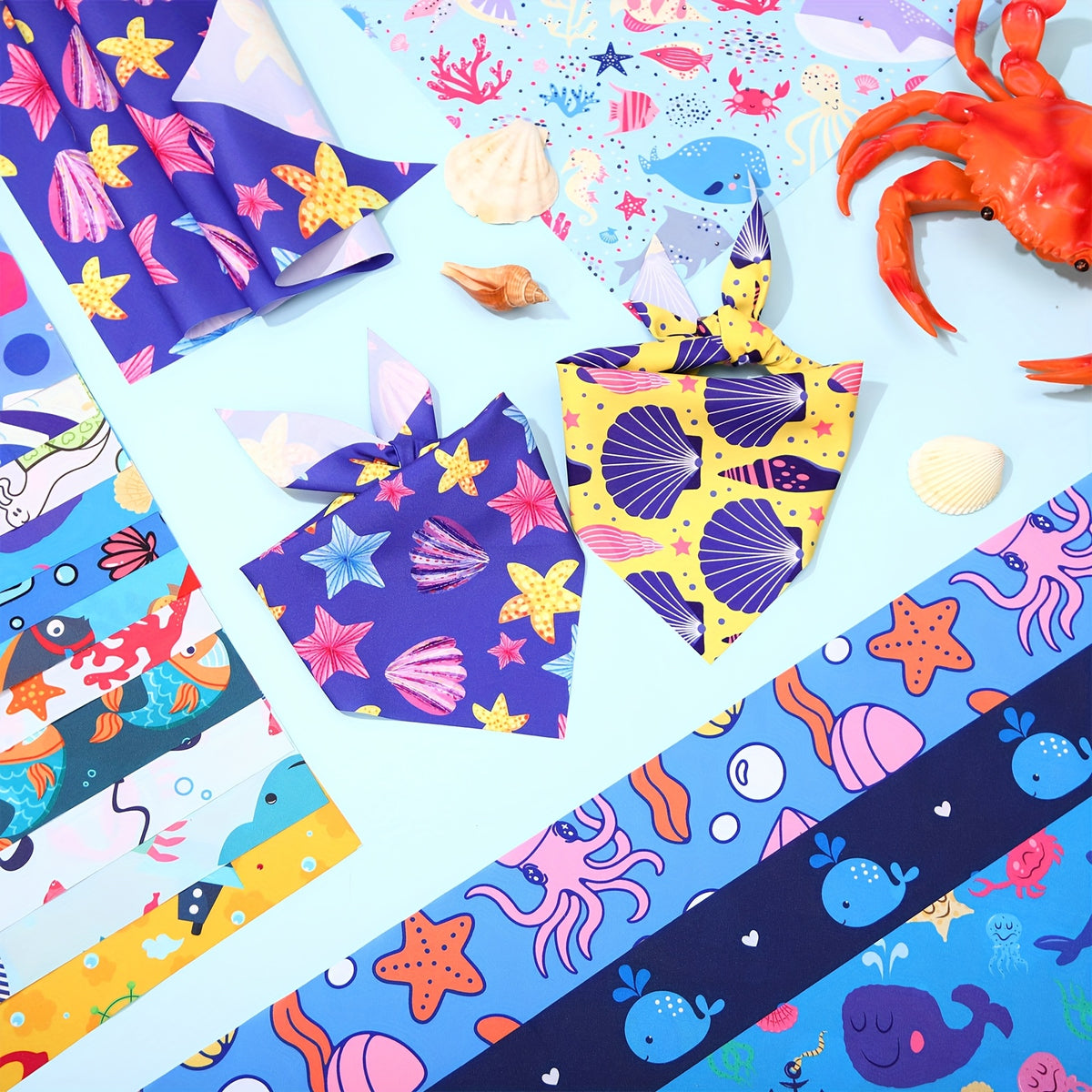Hawaiian Dog Bandanas 100-Pack, Washable Adjustable Pet Scarves for Beach Outings, Luau Parties, Summer Photos and Dog Grooming Finishes