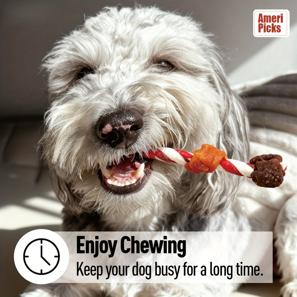 Dog Chew Kabobs with Chicken, Beef and Liver, Triple Flavor Dog Treats for Supervised Snack Time in 100g, 300g, 600g and 900g Packs
