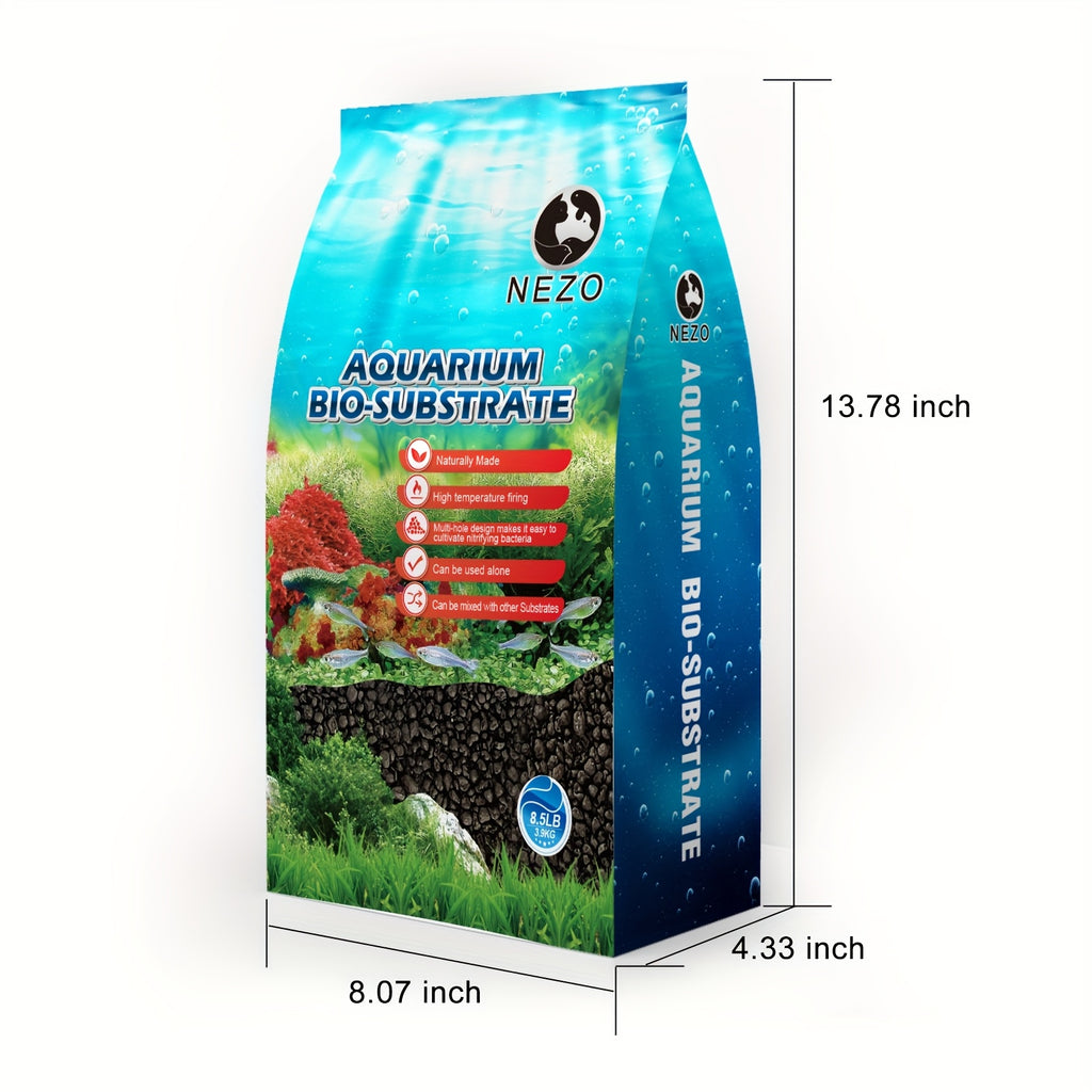 Aquarium Plant Substrate Gravel for Shrimp Tanks, NEZO Bio Stratum for Fish Tank Aquascaping and Planted Layouts, 7 lb or 21 lb 3-Pack