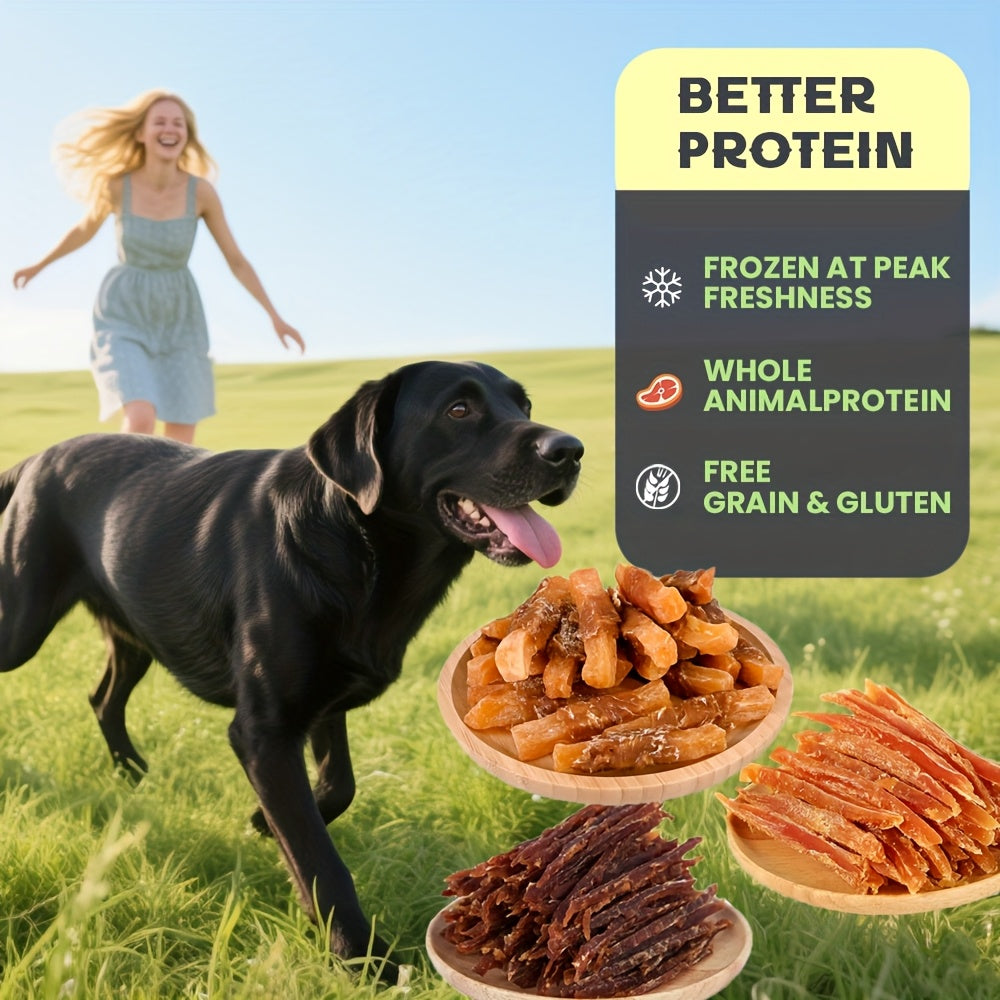 Dog Treats Variety Pack with Chicken Wrapped Sweet Potato, Paw Party Mix Chewy Snacks for Small, Medium and Large Dogs, Training and Everyday Rewards