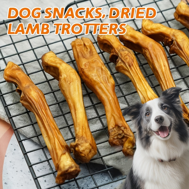 Lamb Trotter Dog Chew, Air-Dried Sheep Hooves for Supervised Chewing Sessions, Animal-Based Treat for At-Home Dog Enrichment