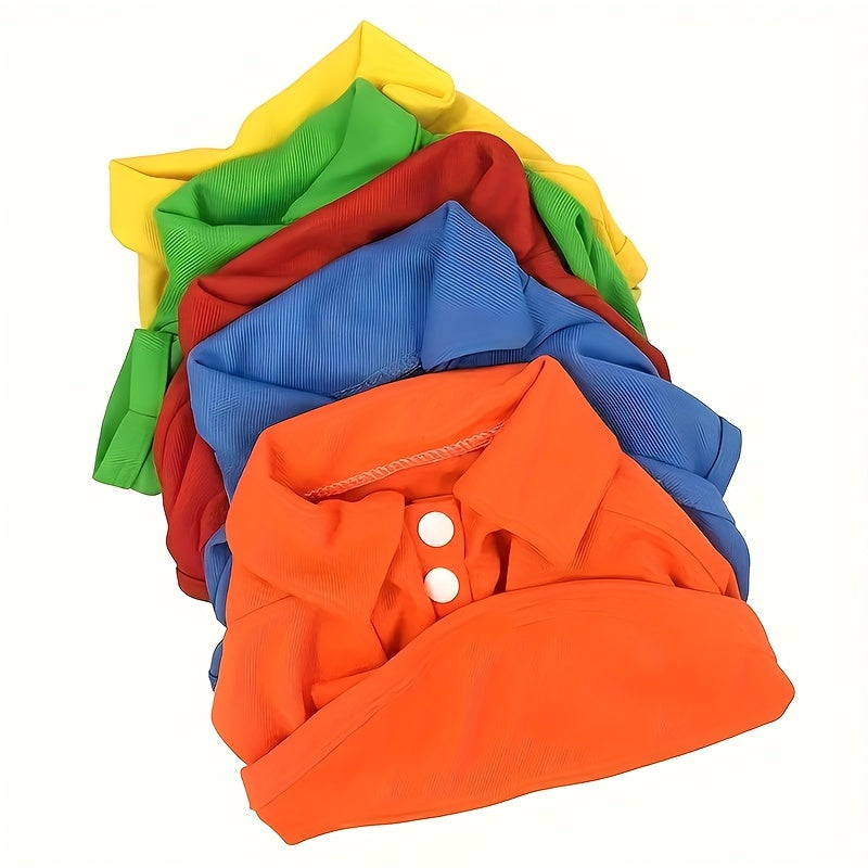 Collared Dog Shirts 6 Pack, Breathable Polo T-Shirts for Small and Medium Dogs and Cats, XS to XL Pet Clothing for Daily Outfits and Photos