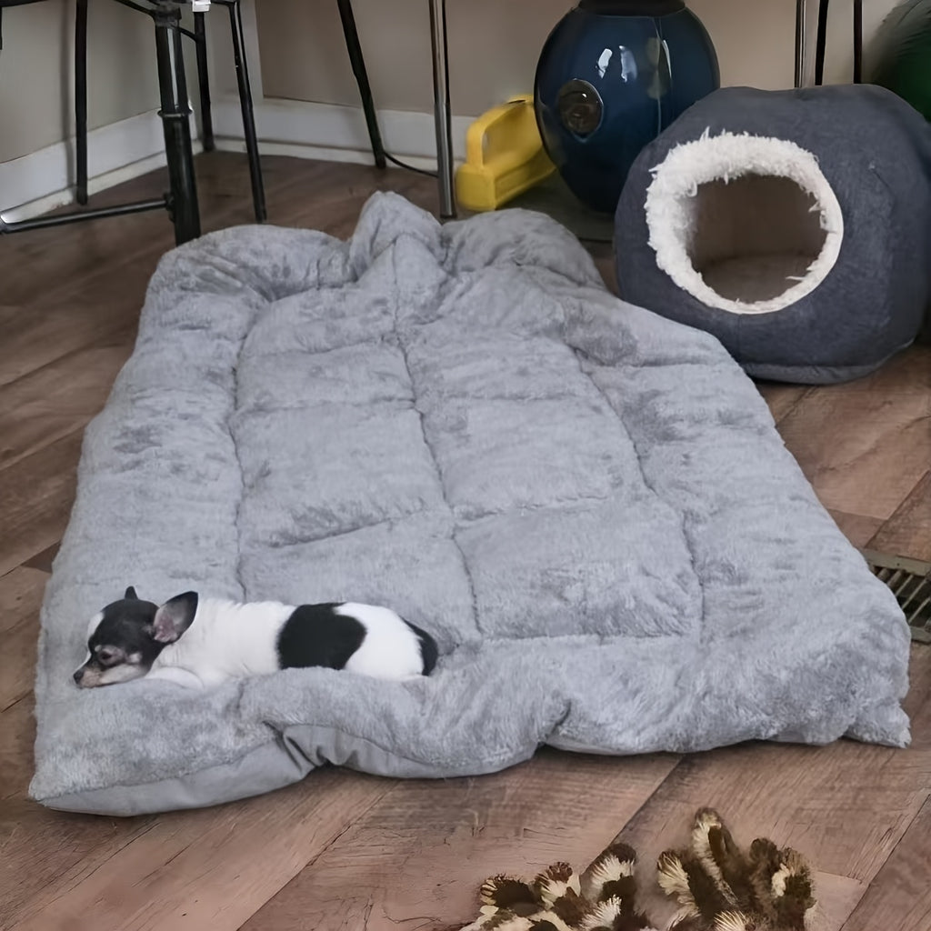 Plush Dog Pad in Gray, Soft Pet Resting Mat with Mini, Large, XLarge and XXL Options up to 70.87 x 35.43 Inches for Cozy Everyday Home Lounging