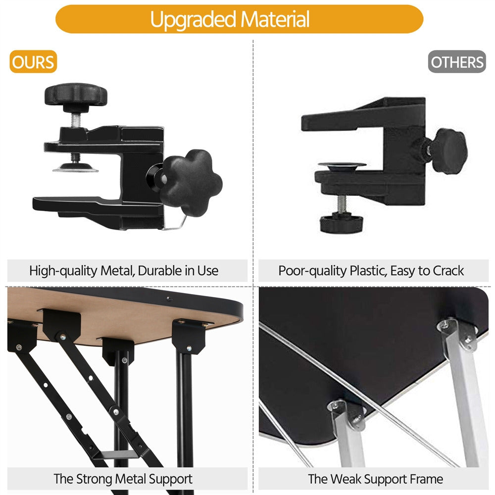 Dog Grooming Table with Folding Legs and Height Adjustable Arm for At-Home Dog and Cat Trimming, Coat Care and Pet Salon Grooming