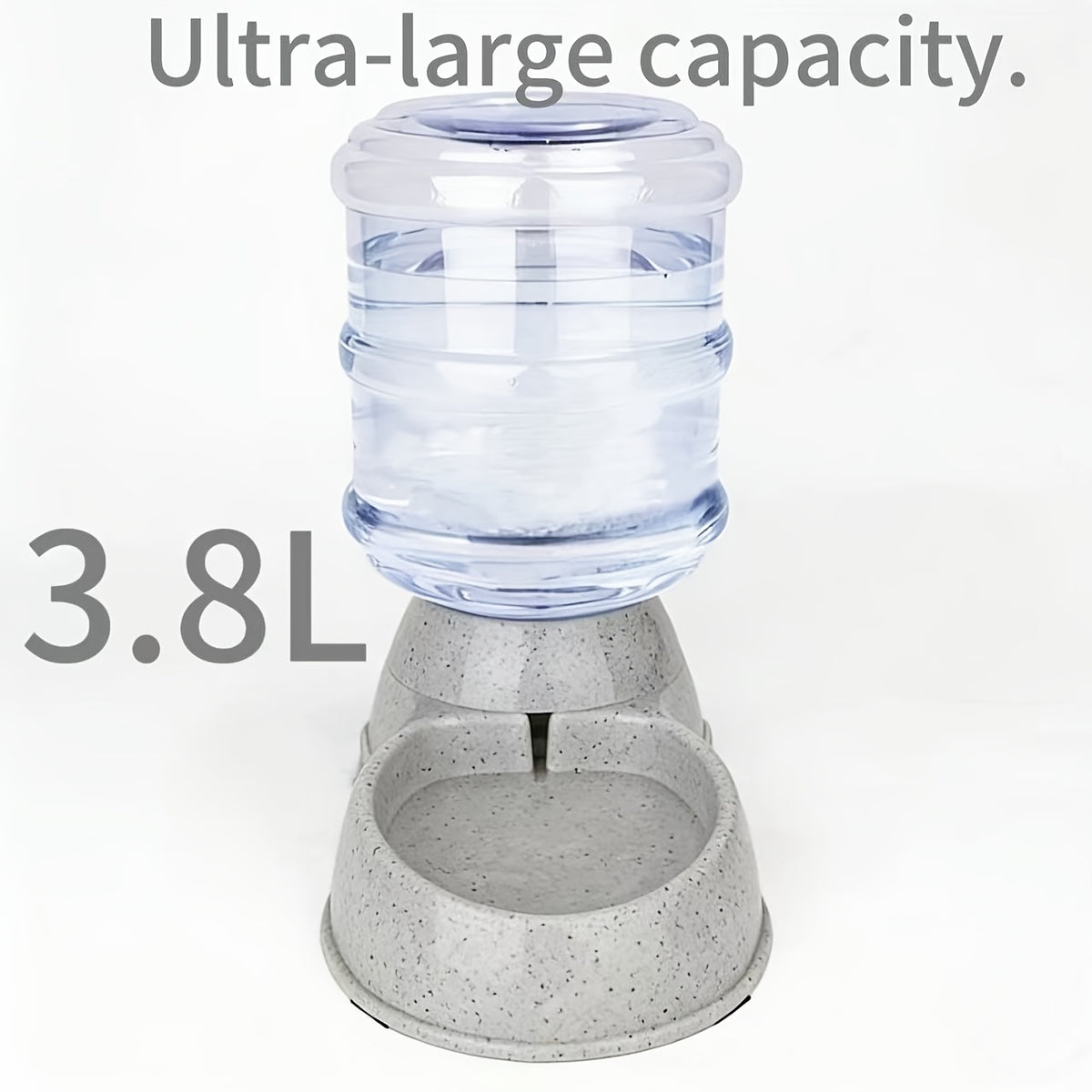 Gravity Dog Feeder or Water Dispenser, 1 Gallon Pet Food and Water Bowl Options for Cats and Small to Medium Dogs, Battery-Free PP Design
