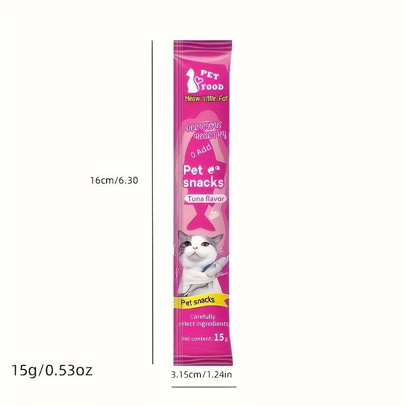 Squeezable Cat Treats Variety Pack, Lickable Cat Sticks in Tuna, Salmon, Chicken and Beef Flavors, 16 Count or 101 Count with Feeder