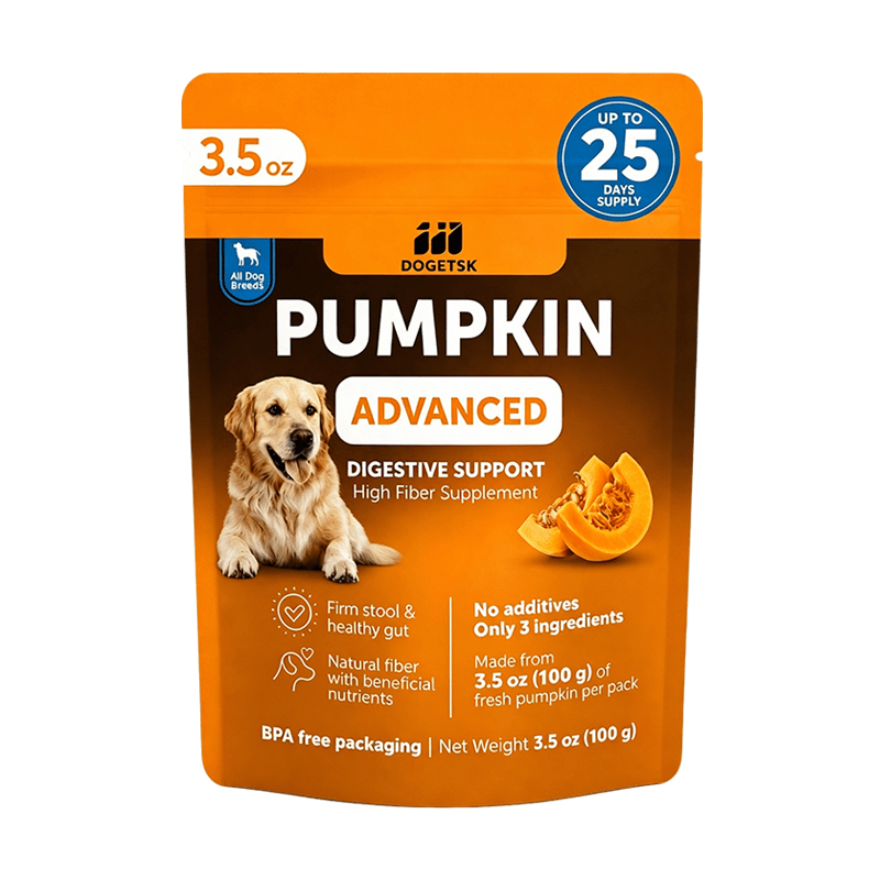 Pumpkin Fiber Supplement for Dogs, 3.5 oz (100g) Digestive Care Supplement for Canine Feeding Routines and Everyday Nutritional Support