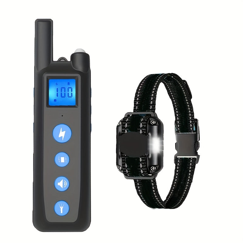Dog Training Collar Set 3000ft with Remote, Adjustable Nylon Strap, Beep, Vibration, Static Stimulation and Light, 1 to 3 Collar Options