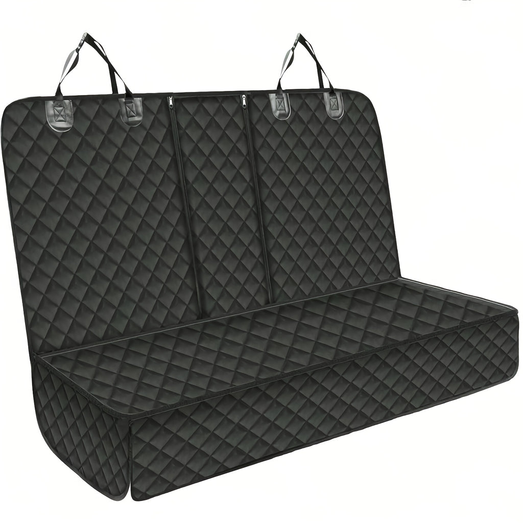 Washable Dog Car Seat Cover for Back Seats, Anti-Slip Scratch-Resistant Pet Fur and Mud Protector with Armrest Compatibility