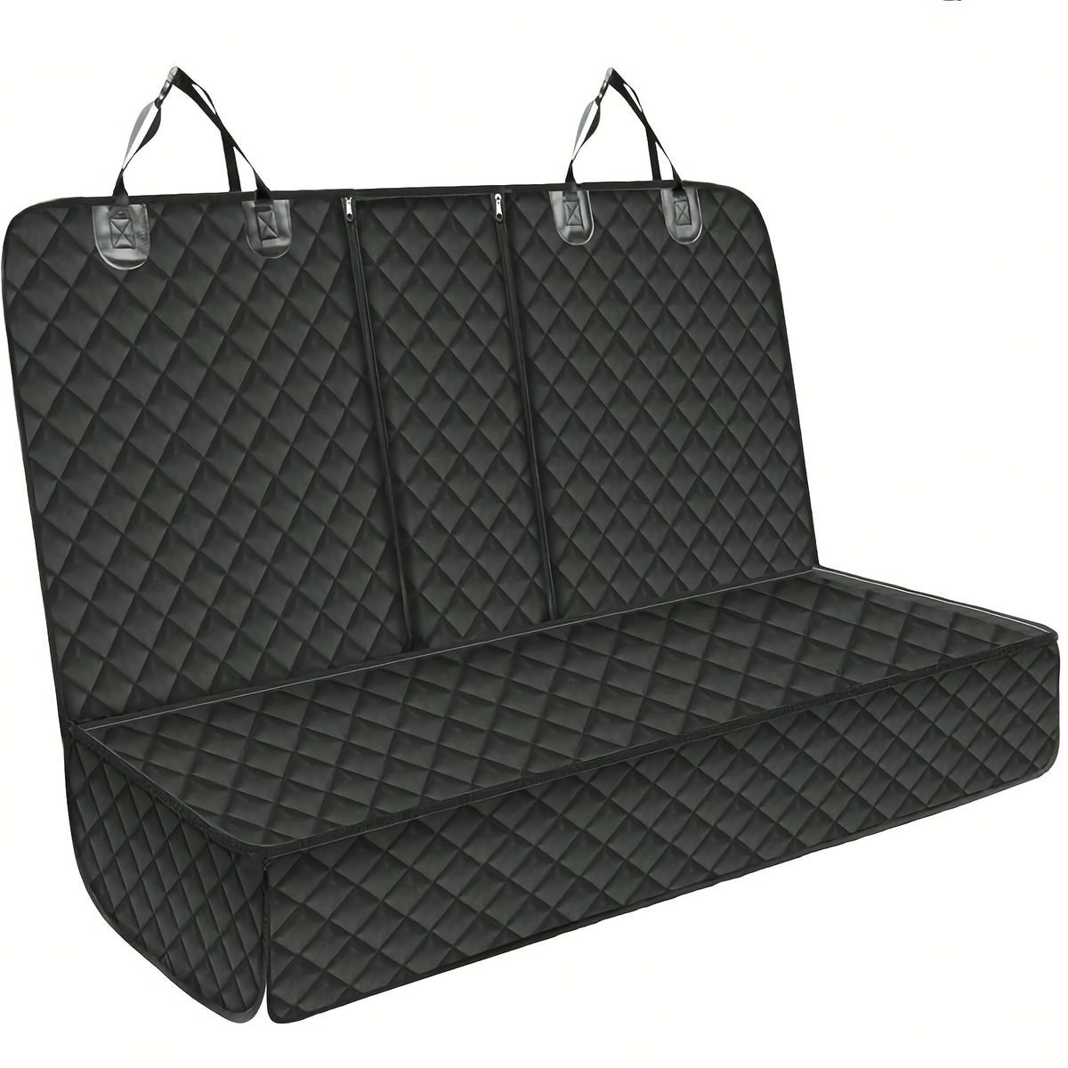 Washable Dog Car Seat Cover for Back Seats, Anti-Slip Scratch-Resistant Pet Fur and Mud Protector with Armrest Compatibility
