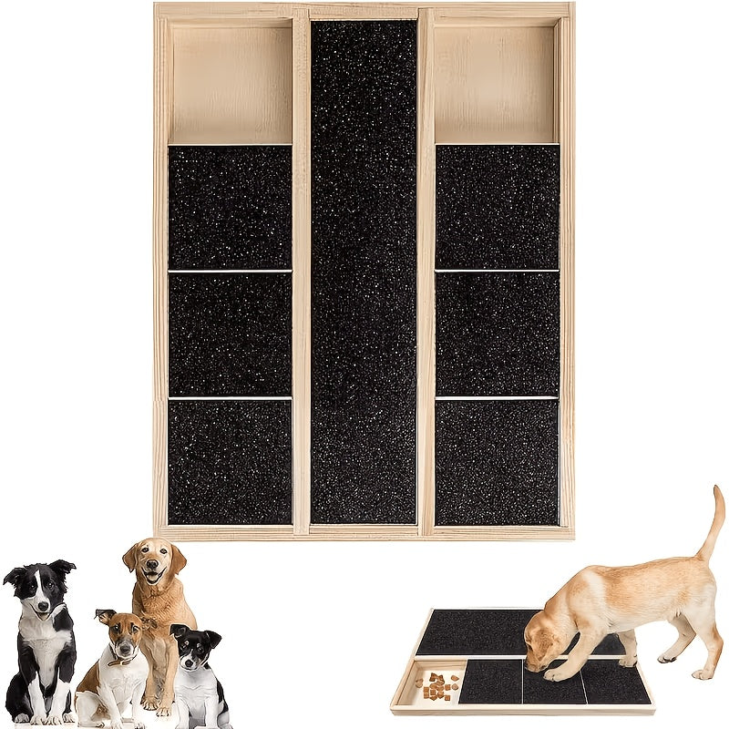 Dog Nail Scratch Board with Adjustable Bracket, Foldable Paw Filing Pad with 3 Angles from 45–65 Degrees and 2 Sandpaper Sheets for Home Grooming