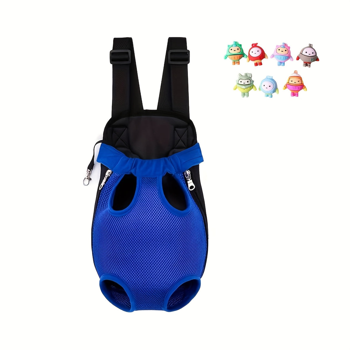 Breathable Mesh Dog Carrier Backpack for Small Dogs and Cats, Legs-Out Front Travel Bag with Adjustable Shoulder Straps and Zipper Closure