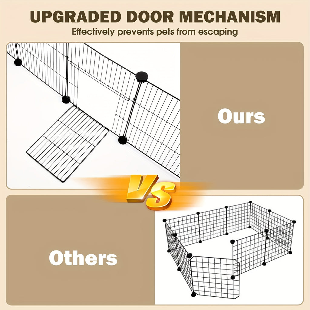 Guinea Pig Cage 48-Inch C&C Small Animal Playpen with One-Hand Release Hook, Triple Fixing Design and Optional PVC Bottom Liner