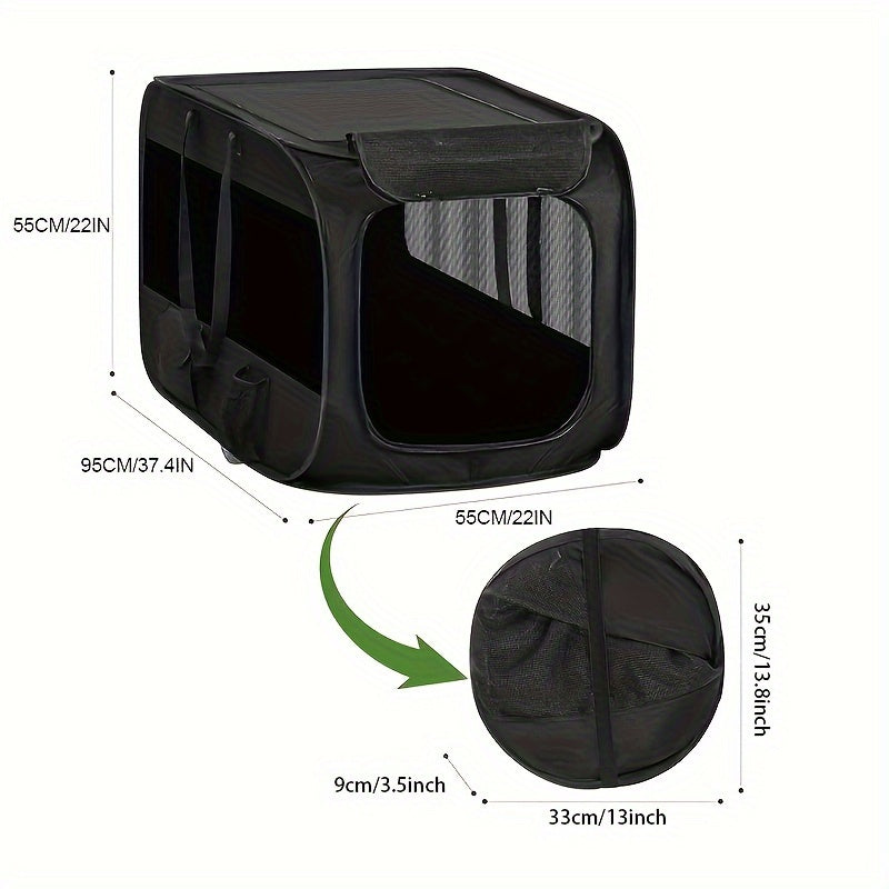 Rectangular Folding Dog Kennel for Puppies, Pet Tent for Supervised Rest with Foldable Design, Olive Green, Grey, Navy or Black Options, 1 Piece