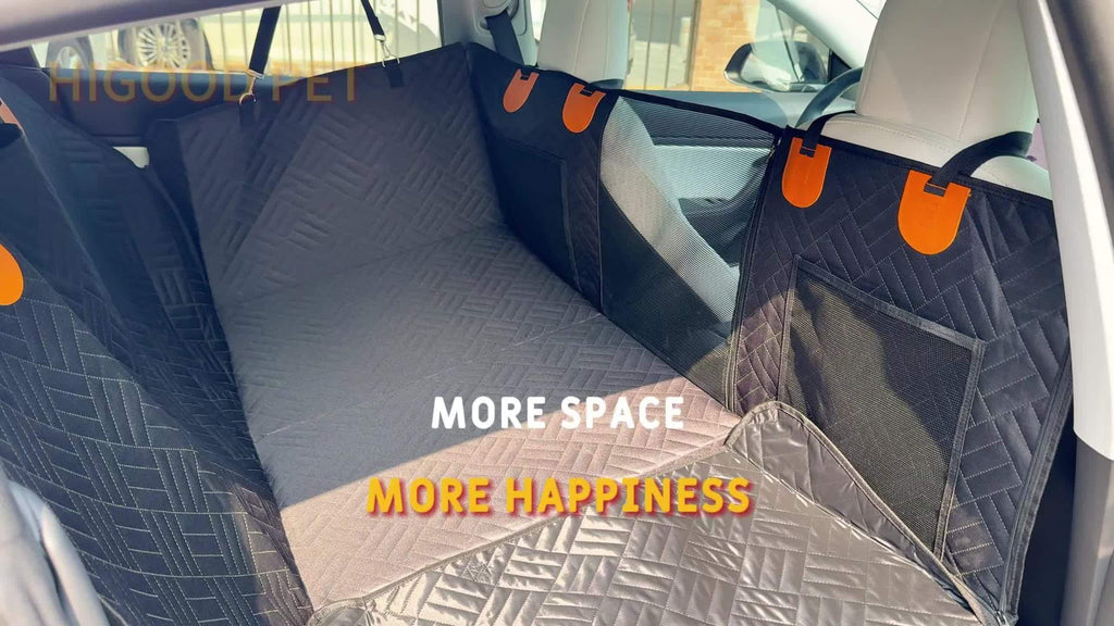 Dog Back Seat Extender Travel Bed, Rear Seat Cover and Pet Hammock for Compatible Cars, SUVs and Trucks, Black or 2026 Upgraded Version