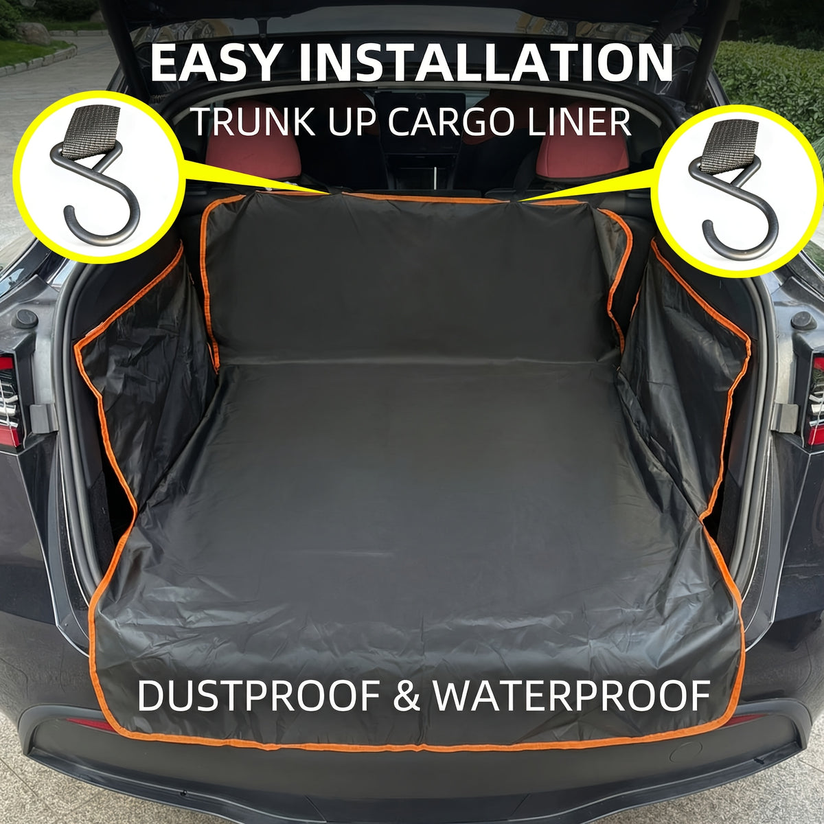 Dog Trunk Cover for Cars, SUVs and Trucks, Durable Anti-Slip Pet Cargo Liner with Two Hooks, Rear Interior Mat for Everyday Travel and Outdoor Trips