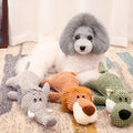Textured Plush Dog Toys 3 Pack, Soft Animal-Shaped Puppy Play Companions for Supervised Gentle Chewing, Indoor Games and Dog Lover Gifts