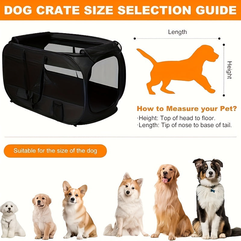 Rectangular Folding Dog Kennel for Puppies, Pet Tent for Supervised Rest with Foldable Design, Olive Green, Grey, Navy or Black Options, 1 Piece