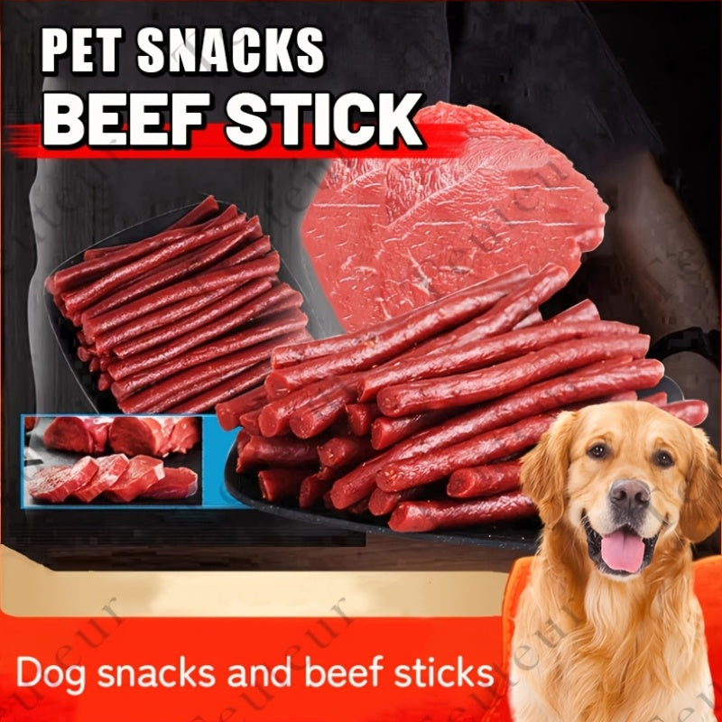 Air-Dried Beef Dog Treat Sticks, 155g/5.47oz Grain-Free Jerky Chews for Small, Medium and Large Dogs, Training Rewards and Everyday Snack Time