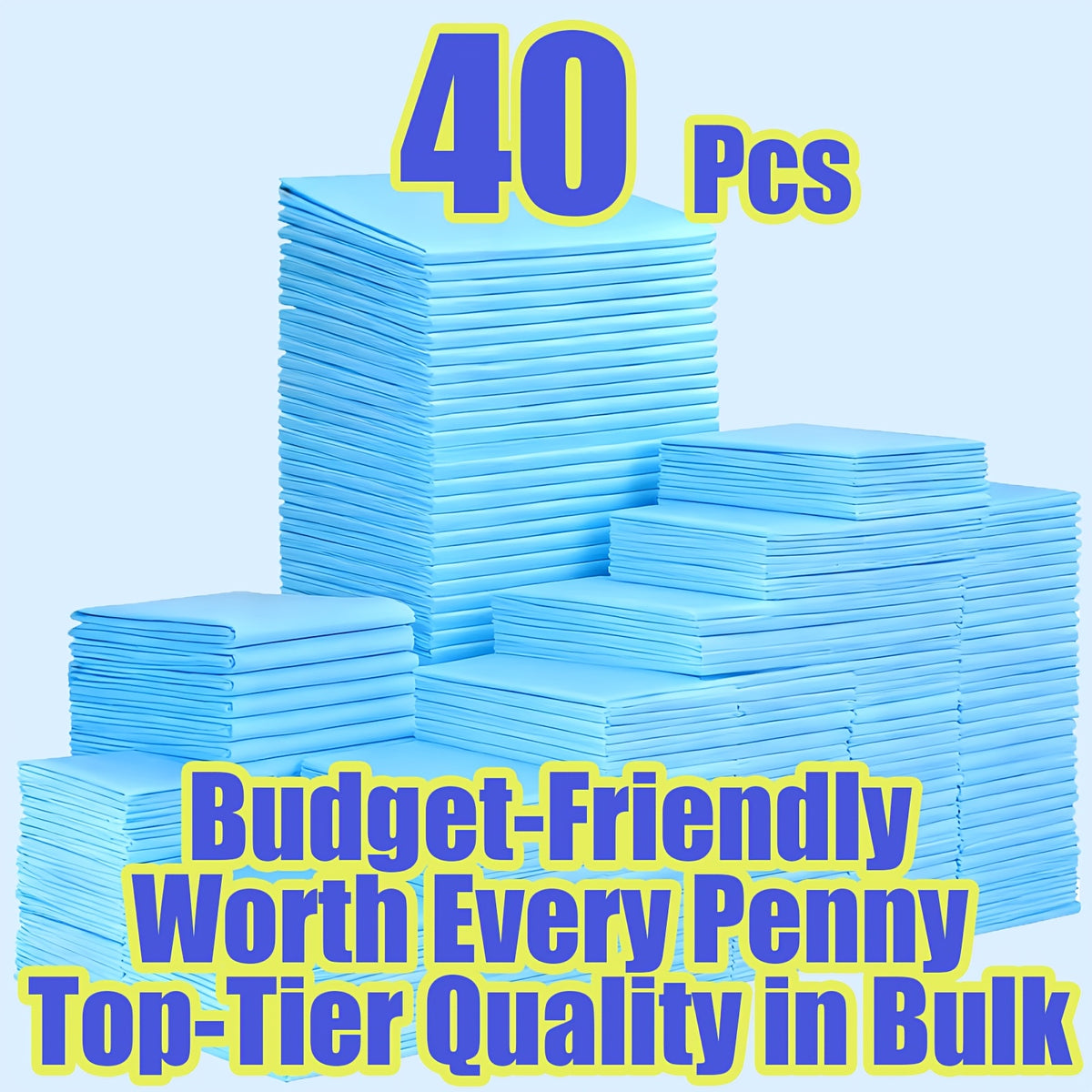 Dog Training Pads 36 x 55 Inch, 40 Count Super Absorbent Puppy Pee Pads with Oversized Coverage for Indoor Potty Training and Daily Cleanup