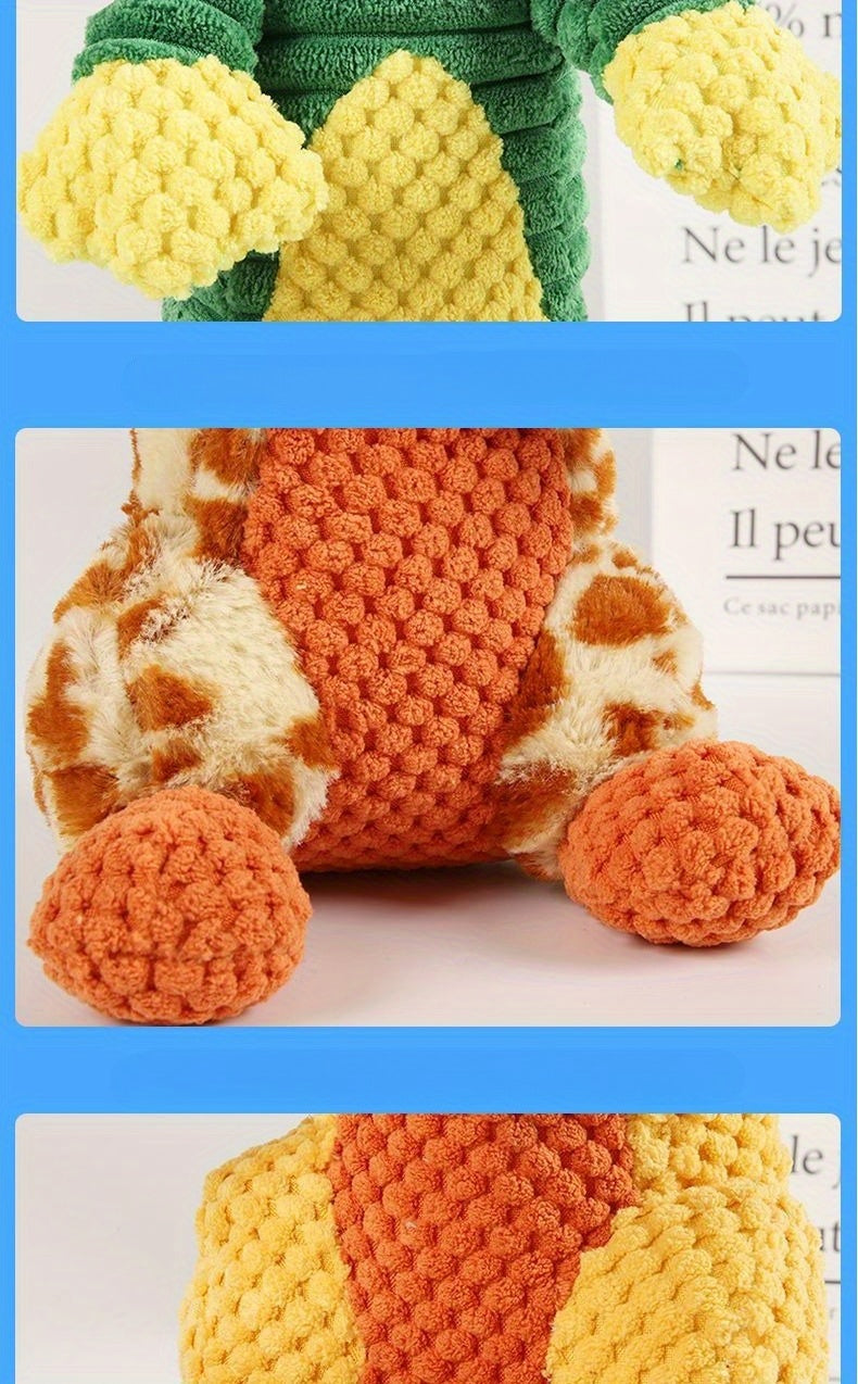 Squeaky Dog Toy with Plush Animal Design for Interactive Tug and Supervised Play, Sweet Heart Duck, Deer or Frog Pet Gift Options