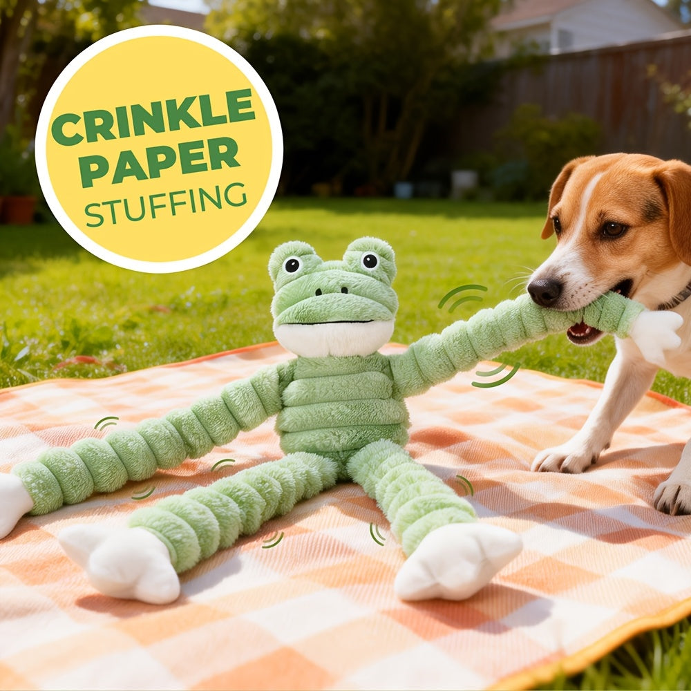 Large Plush Dog Toy 36 Inch with Squeaker and Crinkle Sounds, Tie-Dye Octopus or Frog Options for Supervised Interactive Play and Gentle Tug