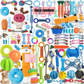 Puppy Toy Variety Pack for Small Dogs, Random 6, 12 or 19 Piece Assortment with Rope and Squeaky Toy Styles for Supervised Chew, Fetch and Tug Play