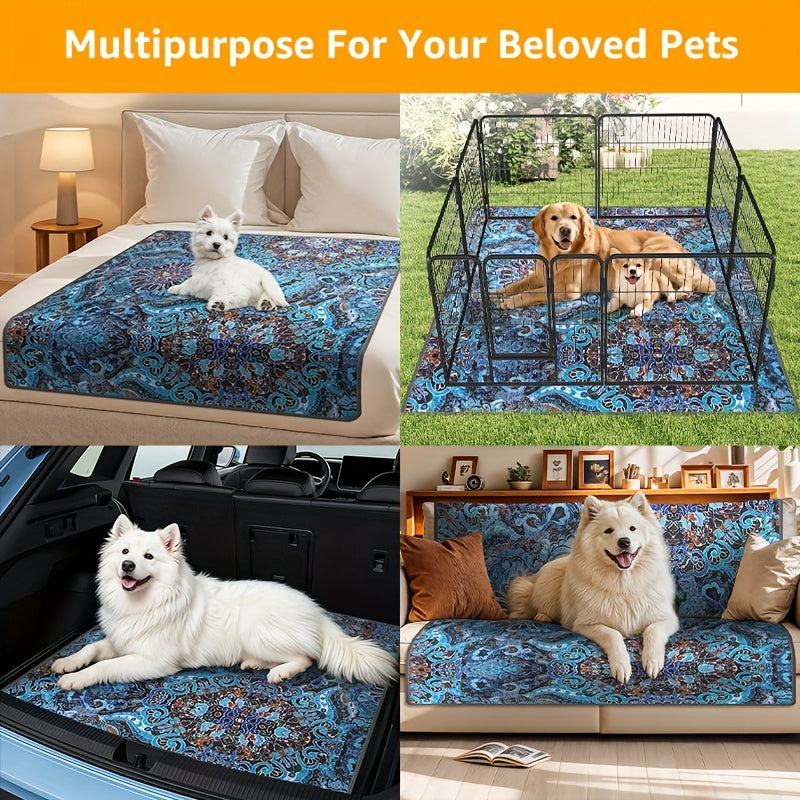 Washable Dog Pee Pads with 4-Layer Absorption, Reusable Non-Slip Puppy Potty Training Mats in 31 x 36, 41 x 41 and 72 x 72 Inch Sizes