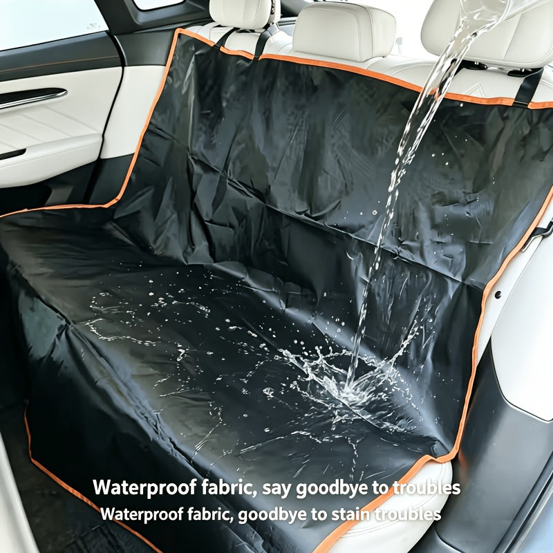Dog Cargo Cover with Orange Edge, Thin Washable Oxford Fabric Trunk Liner for Compatible SUVs, Pet Interior Protection Mat for Everyday Travel