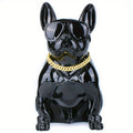 Rhinestone Dog Cuban Link Collar, 14mm Wide Decorative Pet Chain Necklace in Gold, Silver or Rose Gold Color for Photos, Parties and Gifts