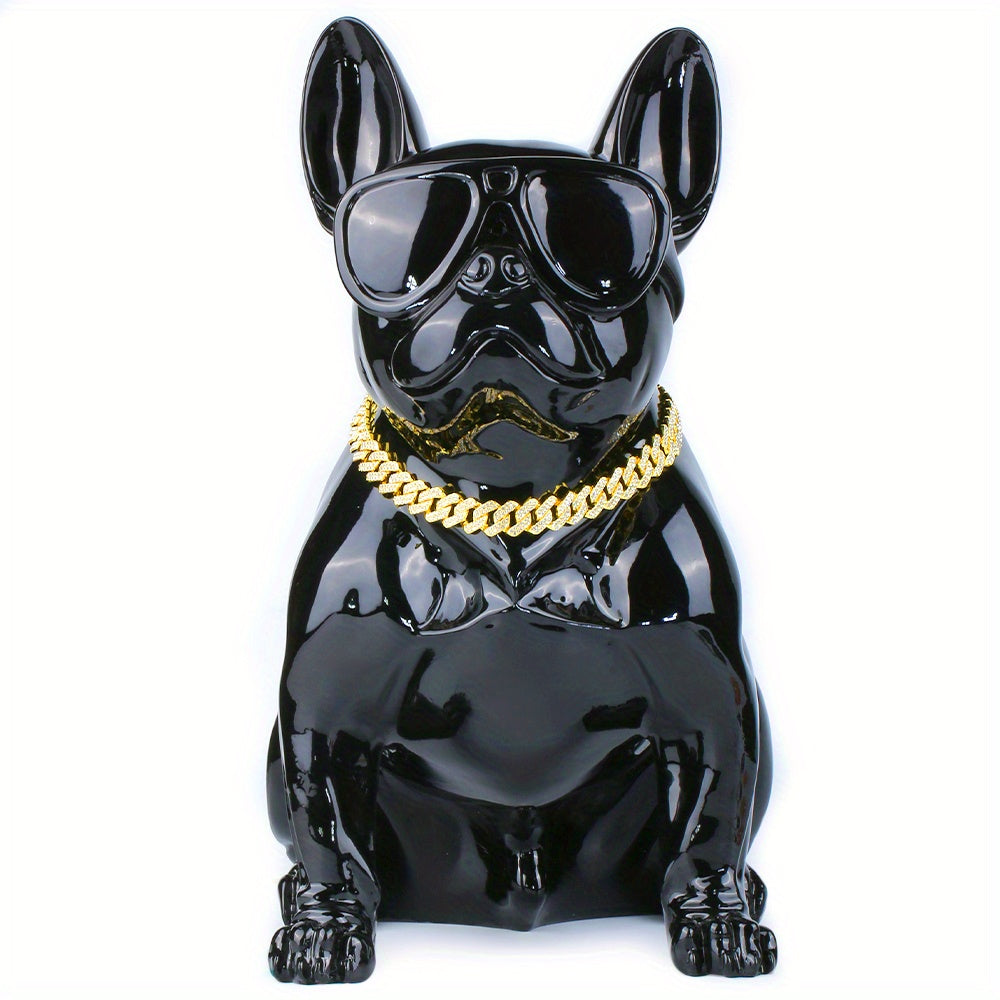 Rhinestone Dog Cuban Link Collar, 14mm Wide Decorative Pet Chain Necklace in Gold, Silver or Rose Gold Color for Photos, Parties and Gifts