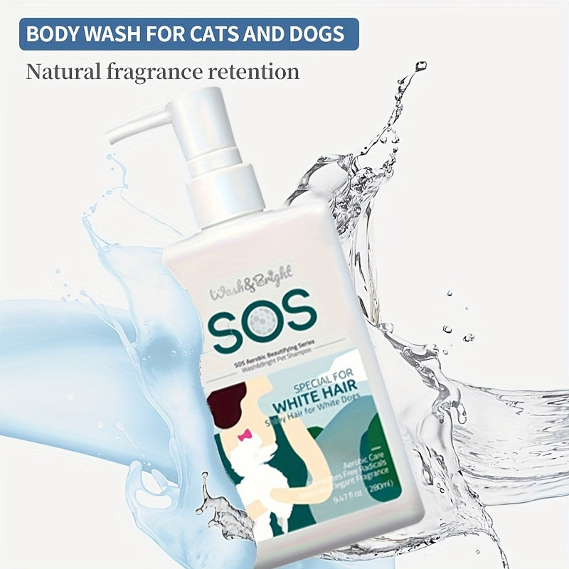 Dog Whitening Shampoo for White Coats, Natural Fragrance & Fluffy Coat Options for At-Home Bath Time and Pet Grooming Care | Goodie Pet