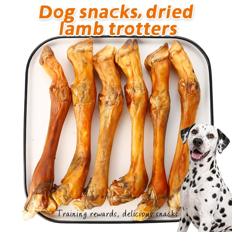 Lamb Trotter Dog Chew, Air-Dried Sheep Hooves for Supervised Chewing Sessions, Animal-Based Treat for At-Home Dog Enrichment