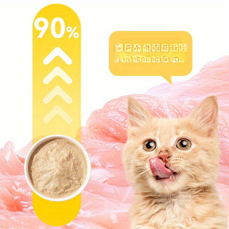 Lickable Cat Treats Bucket 100 Count, 15g Mixed Flavor Creamy Squeeze Sticks with Chicken, Tuna and Salmon for Hand Feeding and Cat Food Topping
