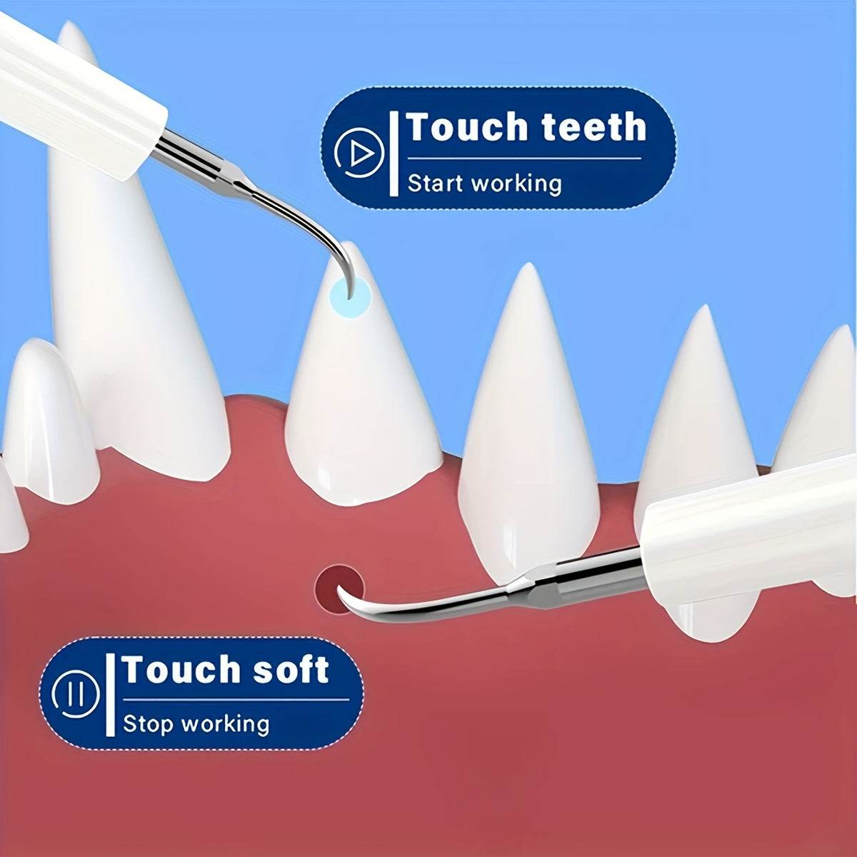 Pet Teeth Cleaning Kit for Cats and Dogs, USB Rechargeable Electric Tooth Cleaner with 4 Cleaning Heads and 5 Modes, Stain and Tartar Remover for At-Home Pet Dental Care, Quiet Low Noise Design