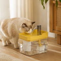 Cat Water Fountain with Faucet-Style Spout, Quiet USB Powered Filtered Pet Drinking Dispenser with Visible Water Tank for Cats and Dogs