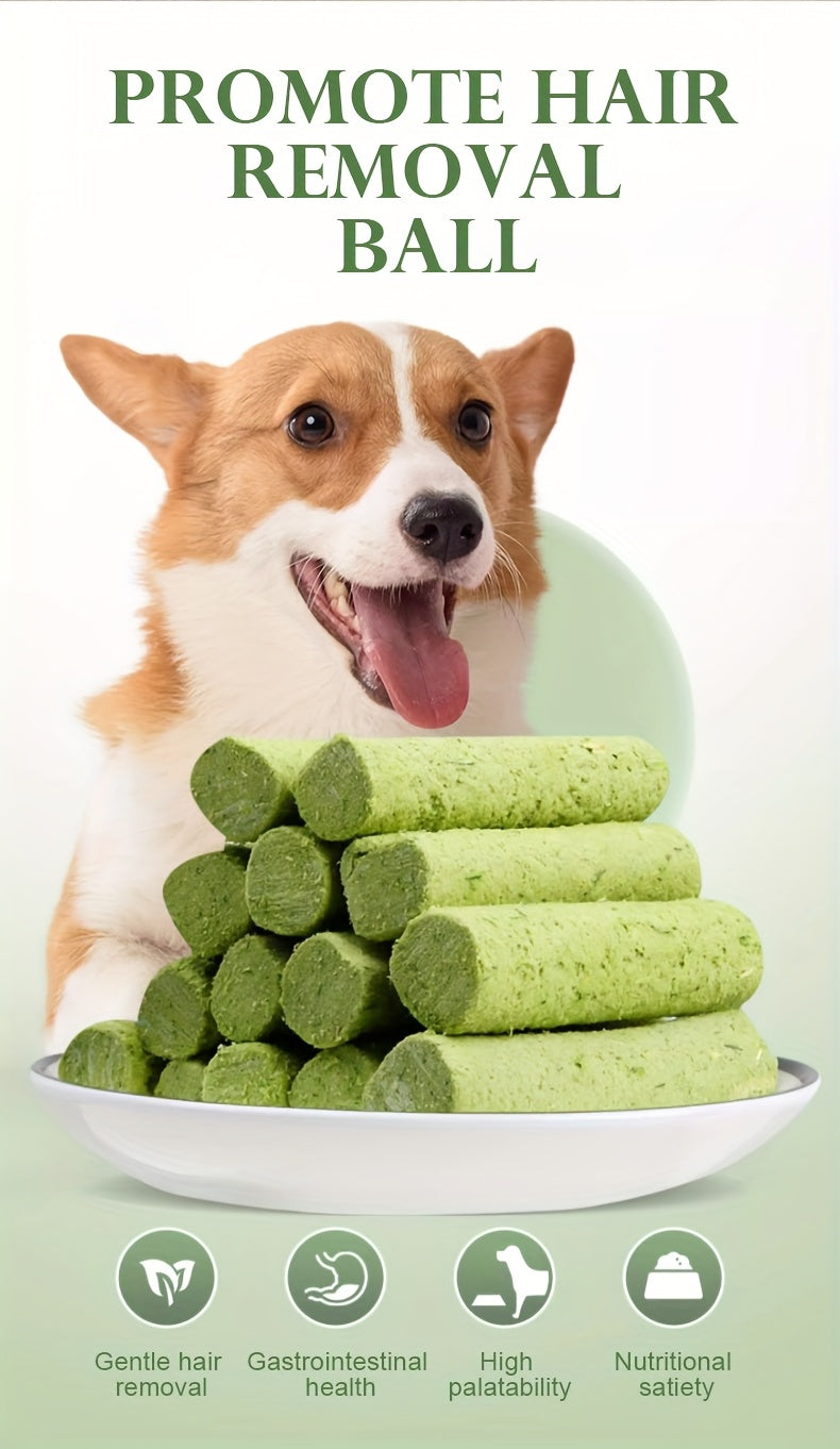 Dog Grass Treat Sticks 15 Pack, Freeze-Dried Green Chew Snacks for Supervised Reward Time, Everyday Canine Treat Routines and Holiday Gift Baskets